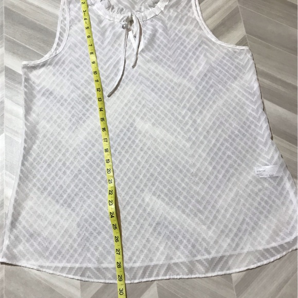 2 for $20. Alfred Sung White Ruffled Neck Line with Tie closure. Size Large - Picture 9 of 12